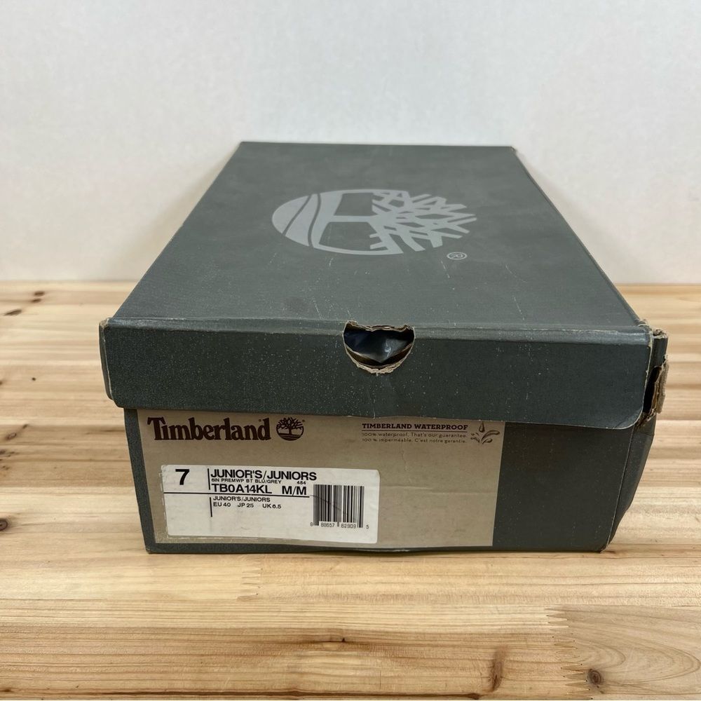 Timberland Premium 6 in waterproof boots men’s/youth 7 women's 8.5 blue grey - Picture 14 of 15
